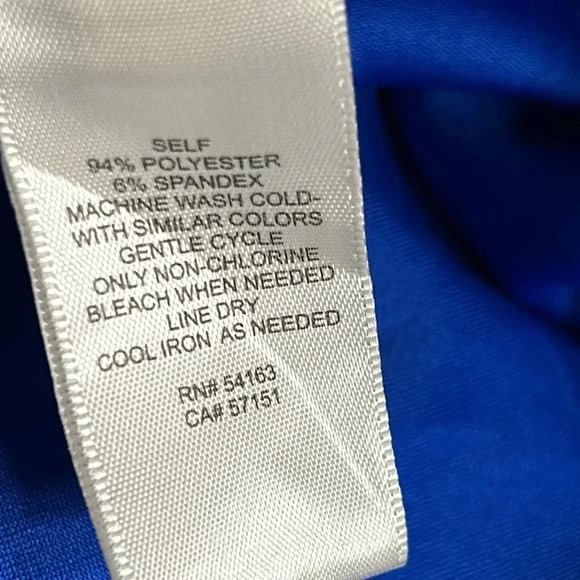 Eliza J. dress,women size 2.NWT blue,sleeveless,ruffles,draped bow,zipper,event - Picture 11 of 12